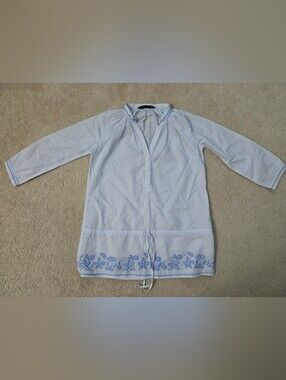 ZARA WOMAN Blue White Striped Tunic Size XS